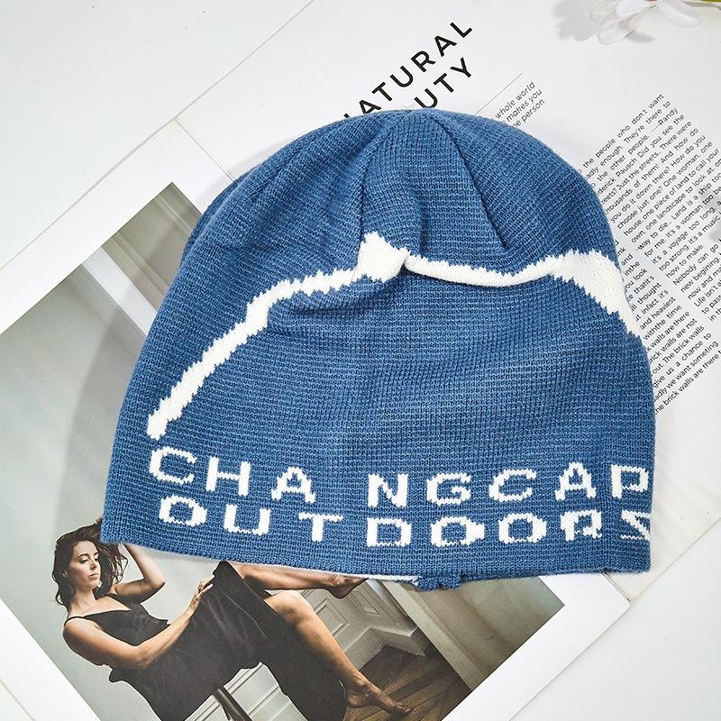 Baotou Autumn and Winter Wool Cold Hat New Face-showing Ear Protection Outdoor Small Mountaineering Climbing Knitted Hat Women