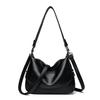 PU Leather Commuter Fashi Vintage Casual Tote Bag Maillard Stylish Crossbody Bags for Women Texture Large Capacity Temperament