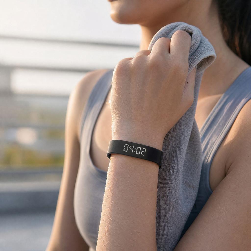 Vibrating Alarm Wristband Heavy Sleepers Adults Wrist Band Clock Watch Bands for Deaf People Silent Bracelet Sleeper Wearable Bed Sleep