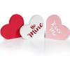Pack of 3 Festival Wooden Heart Decorations Ideal for Christmas Birthday Event and Space Corners Embellishment