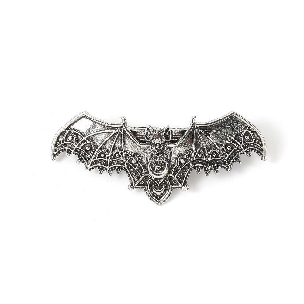 Hollow Pattern Bat Spring Clip Gothic Style Hairpin Fashion Halloween Hair Clip Mother's Day