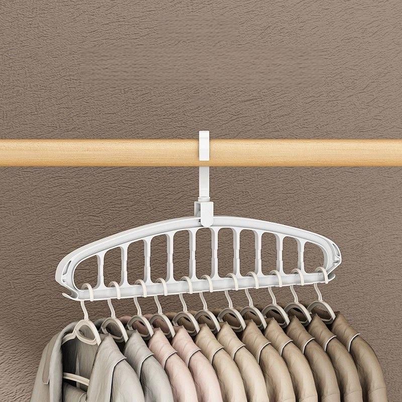 Space Saving Hangers for Closet Organizers and Storage, Heavy Duty Plastic Clothes Hanger for Shirt Sweater, Collapsible Hanger