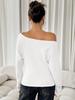 Women's Y2K Solid Color Long Sleeve Knit Sweater with Round Neck & Waist-Cinching Design