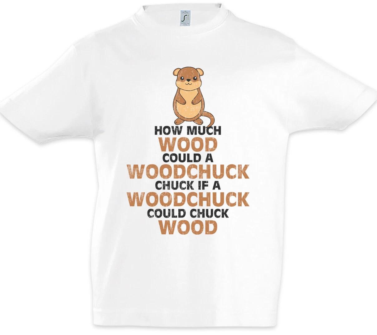 Woodchuck Kids Boys kids boys T-Shirt Monkey Groundhog Island Lumberjack Fun 100