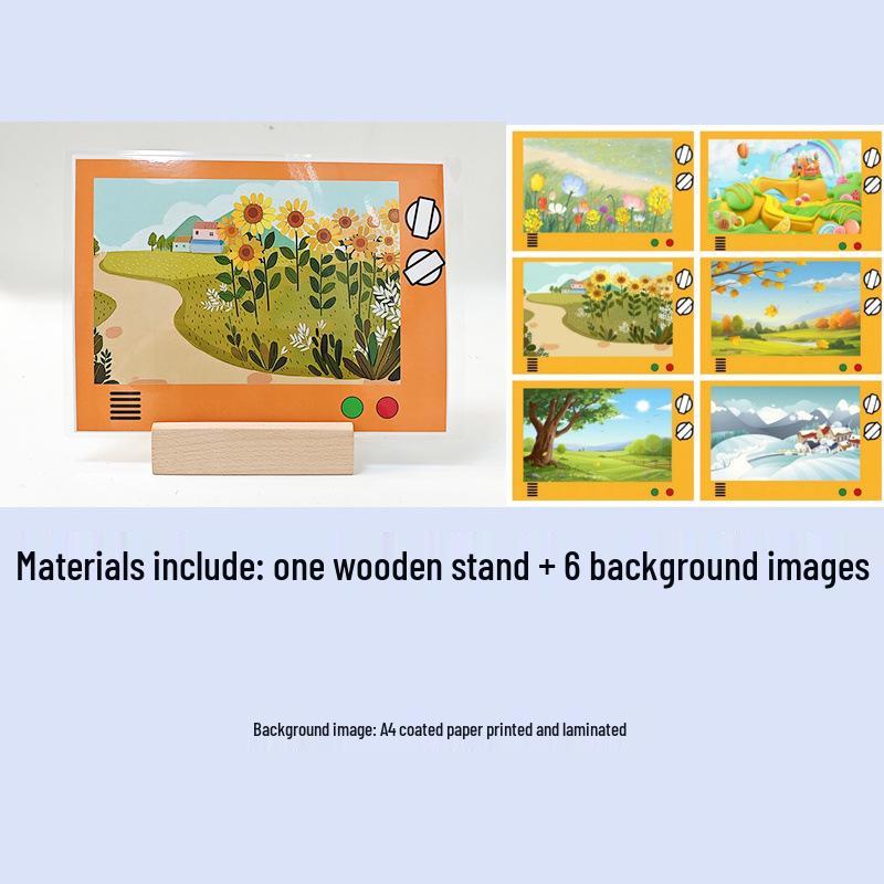 Animal Finger Puppet Display Rack for Kindergarten and Dollhouse Language Areas