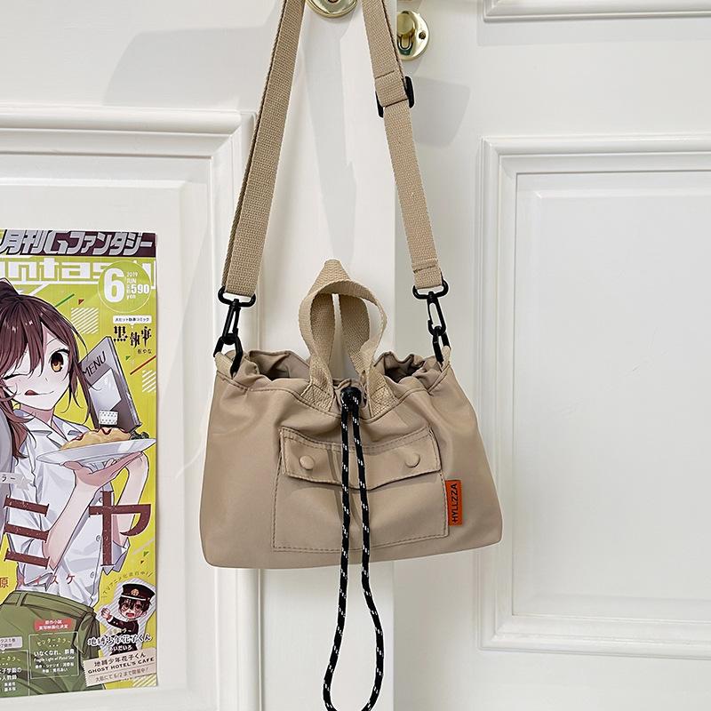 Lightweight Nylon Color Block Crossbody Bag for Women Small Shoulder Purse