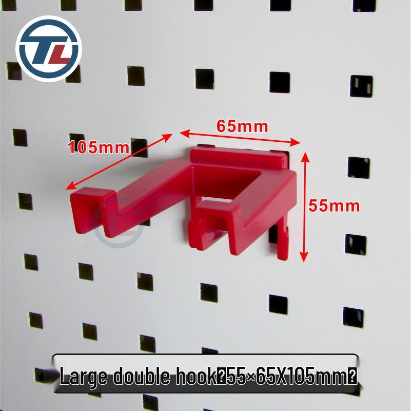 Plastic Pegboard Hooks with Square Hole - Wall-Mounted Tool Rack and Storage Shelf for Hardware Display