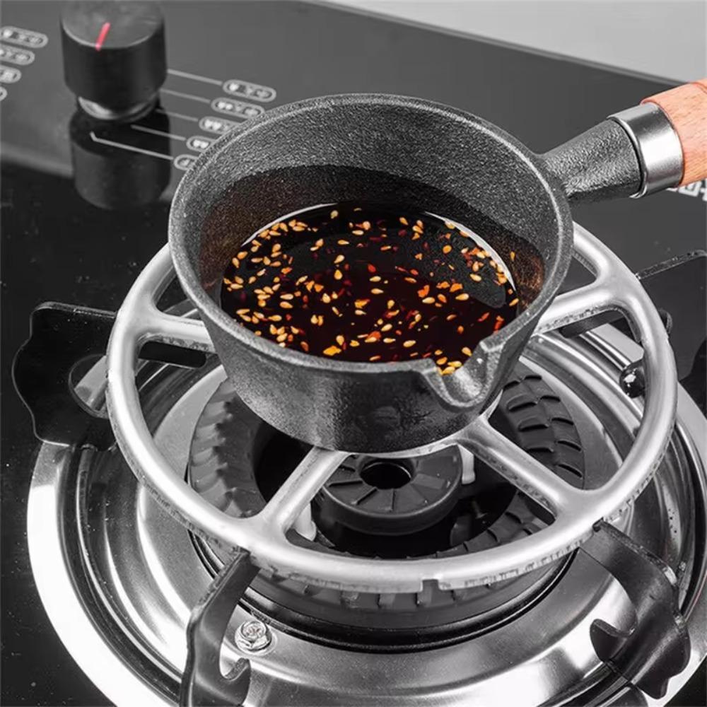 Nonstick Oil Pouring Pan Cast Iron Sauce Pan Butter Melting Pot Frying Egg Pan  Sauces