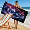 Pirate Art Print Beach Towel, Large Soft Quick Dry Towel for Beach Camping Swimming