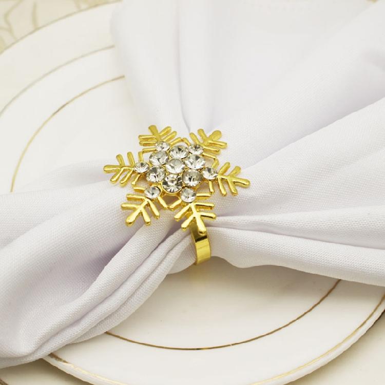 Kitchen Restaurant Table Decoration Snowflake Napkin Buckle Napkin Rings
