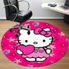 Hello Kitty Flowers Office Round Area Rug,  Under Office Chairs Bedroom Living Room Home Decor a0908152
