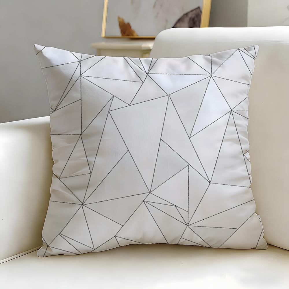 Leather Texture Cushion Cover Soft EasyWash Pillow Case Versatile for Couch Bed Travel and Office