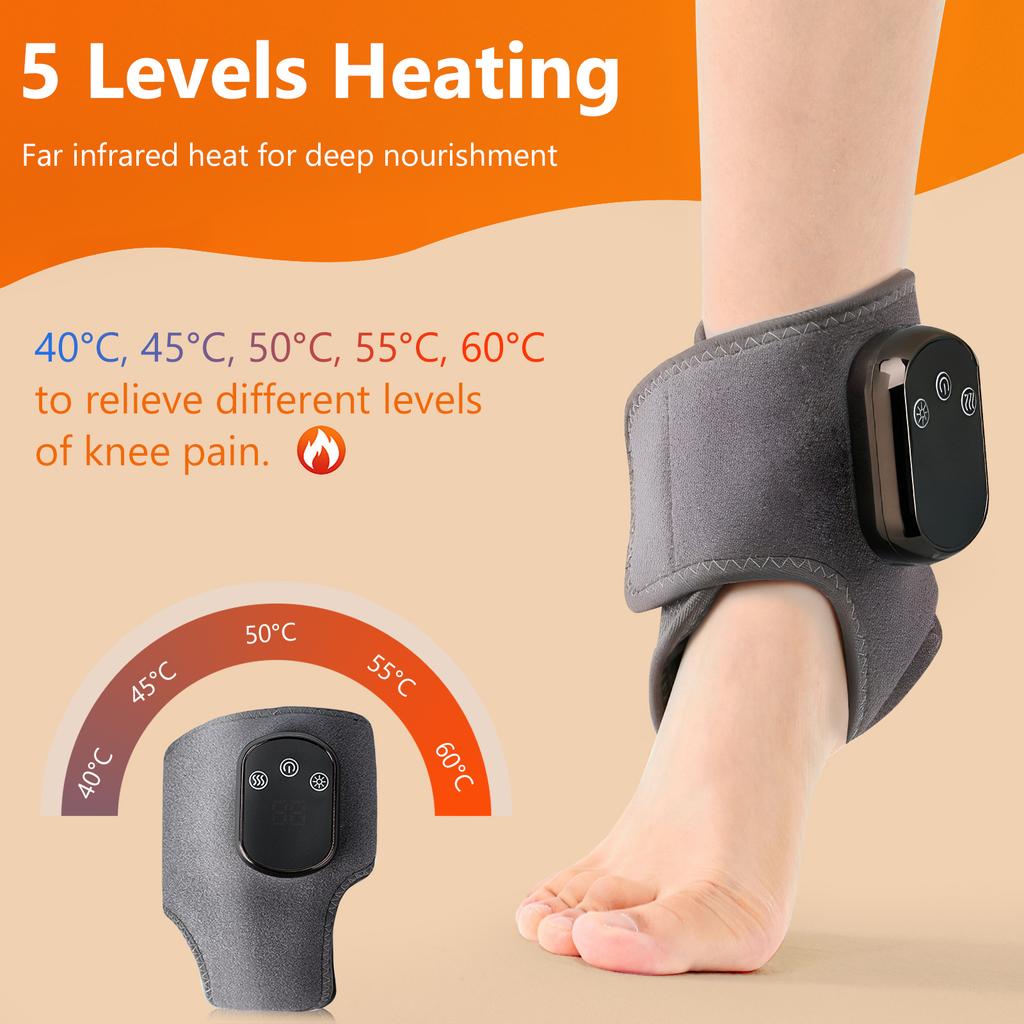 Electric foot and hand massager can vibrate and heat the ankles and ankles, and the bracket joints are portable, which can relax