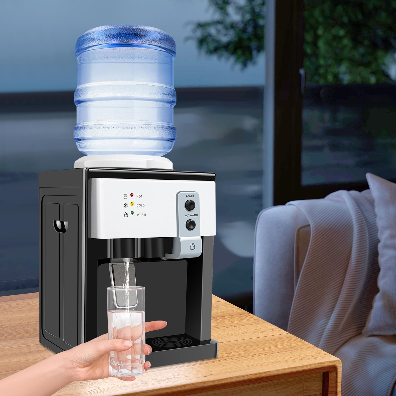 

110V Hot & Cold Water Dispenser,European White Stylish Countertop Water Dispenser,Compact Desktop Water Machine For Home Office United States