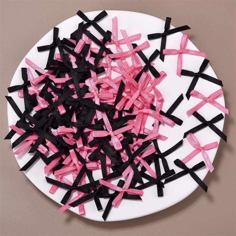 

100 шт. 3 мм ленты мини атласные ленты цветы банты галстуки рождественские банты для DIY ремесла скрапбукинг украшения аксессуары 100pcs