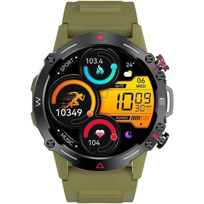 Montre connectée - cool - amoled - vert - bluetooth 5.2 - ip67