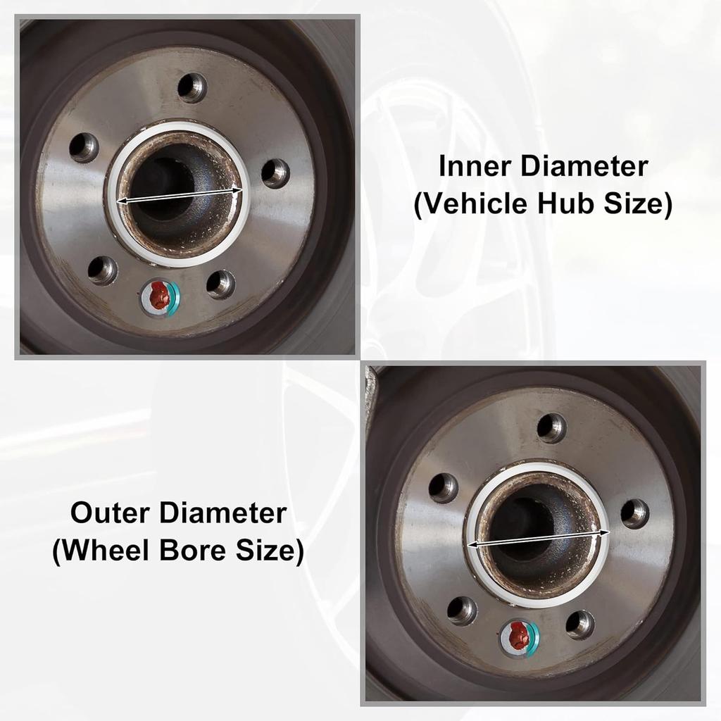 X AUTOHAUX 4pcs OD 83.1mm To ID 66.1mm Aluminium Alloy Car Hub Centric Rings Wheel Bore Center Spacer