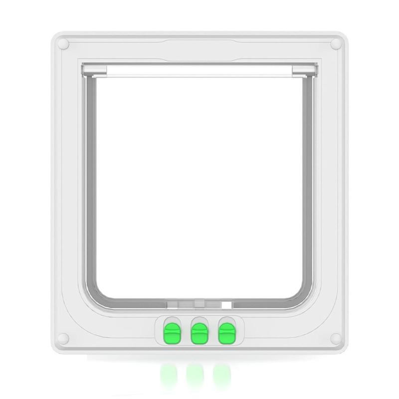 Cat Door Flap Entry and Exit Locking Cover Door/Window Mounted Clear Flap Get-in-whenever Upgraded Door