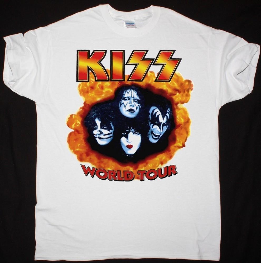 KISS МИРОВОЙ ТУР 1997 БЕЛАЯ ФУТБОЛКА  Тарифы включены Унисекс Футболка L