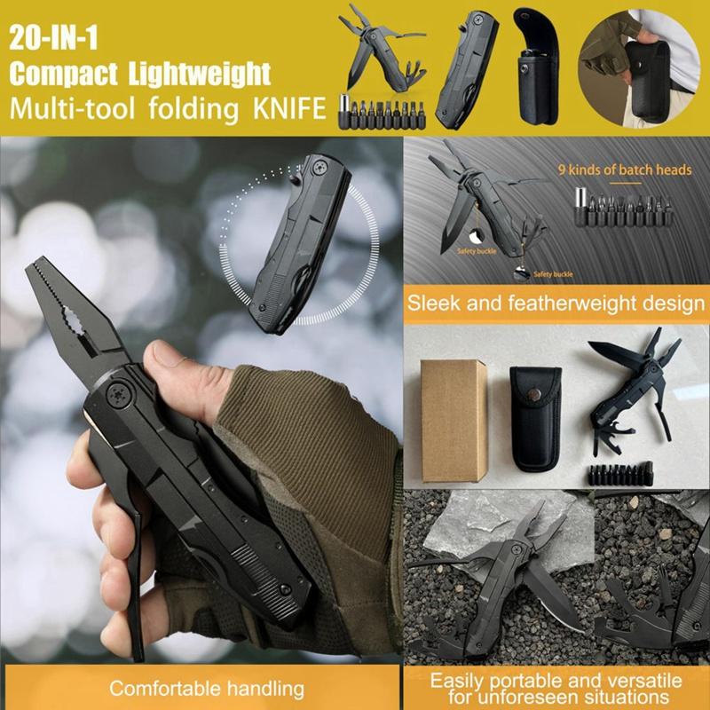 Outdoor Camping Multifunctional Tool 20-in-1 Pliers Screwdriver