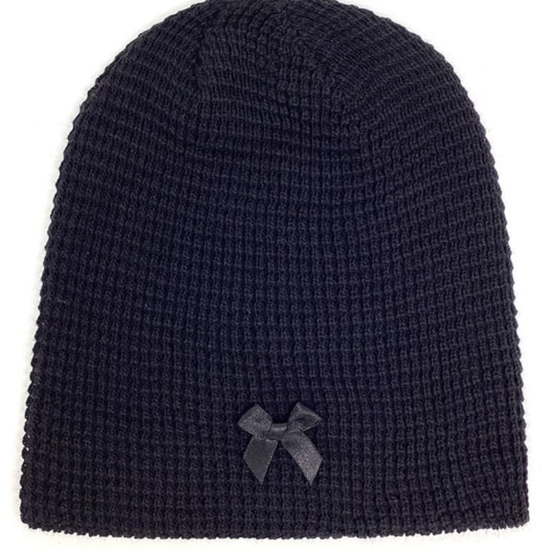 

ИНОМИРНАЯ Ленточная Летняя Вязаная Шапочка [Черная] FREE