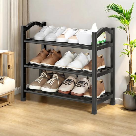 Shoe Rack Organizer Strong Load-bearing Multi-layer Stability Simple Installation Metal Durable Construction High Shoe Shelf