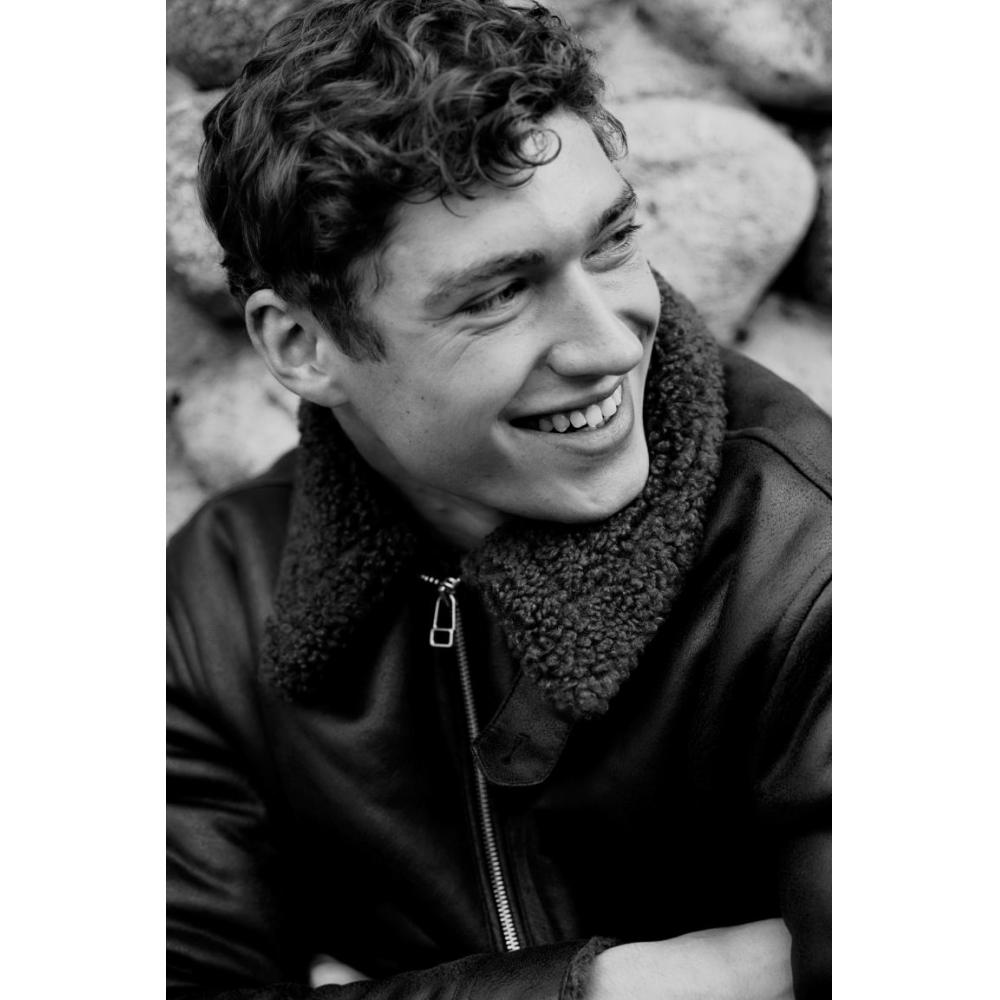 H M Regular Fit Teddy triM Jacket Dark Brown