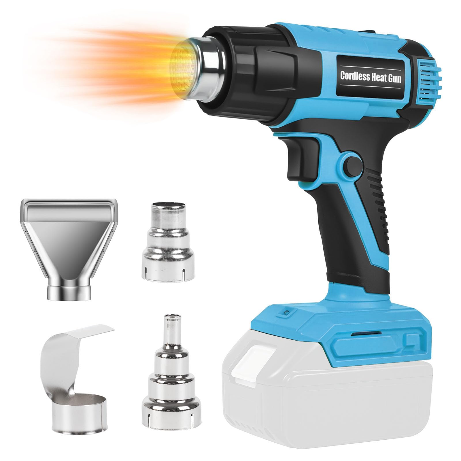 

350W Cordless Heat Makita Rechargeable Heat Gun with Dual Temperature Modes and Rapid Heating for Greater Work Includes LED 4 Smart Overload Shrink синій