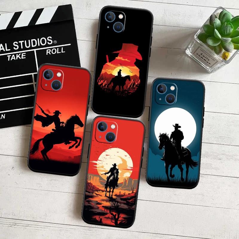 RP25 Cowboy New High-End Shell Phone Case for iPhone 16 15 14 13 12 Pro Max Plus Mini