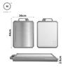 Homlly 100% BPA Free 2-in-1 Stainless Steel & PP Cutting Board with knife Sharpener, Spice Grating and Ruler.