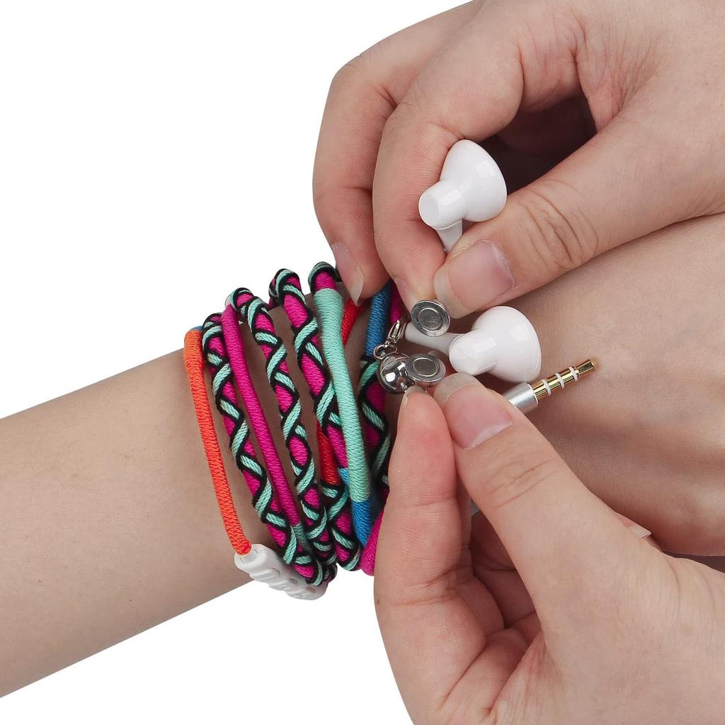 URIZONS 3.5mm Wired Earphones with Mic, Adjustable Volume, and Stylish Bracelet Design Model GM-MZF02-7#