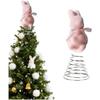 Small Flocked Spring Bunny Tree Decoration Soft Velvet Bunny On Metal Spring Clip for Tabletop or Basket 19.5cm