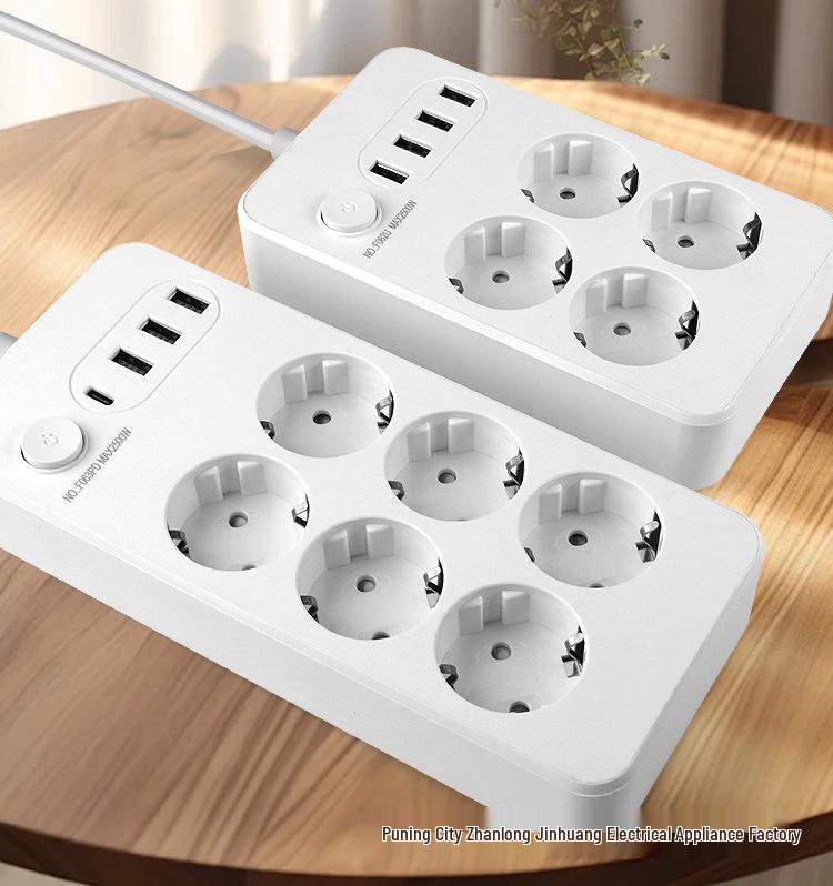 Central Asia & European Standard Two-Round Pin Plug Socket Outlet for Russian, Ukrainian, Indonesian, Korean Markets