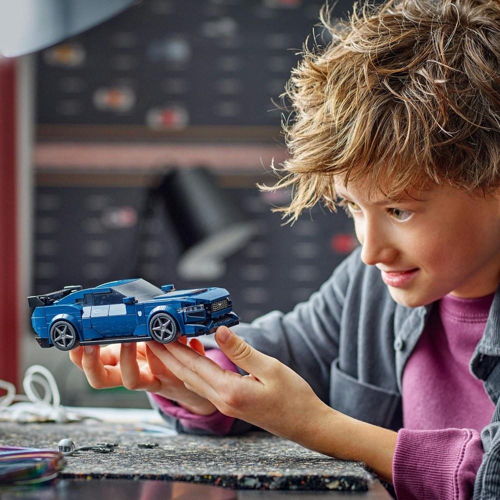LEGO Speed Champions Ford Mustang Dark Horse Sports Car Toy Playset Model 76920 Building Blocks for Kids 9-11 Boys and Girls