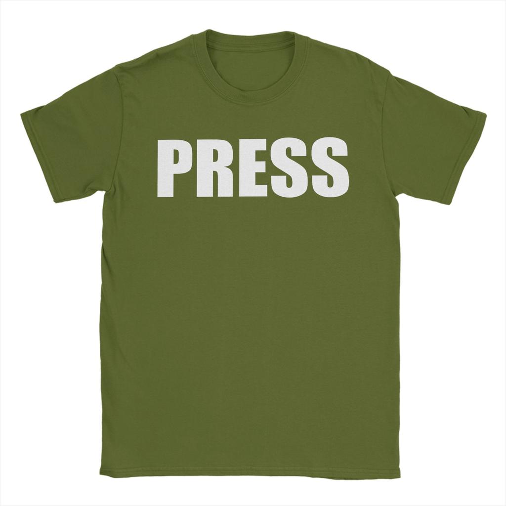 Unisex Press for Journalists Reporters T Shirts Cotton Clothes Vintage Short Sleeve Crew Neck Tees Summer TShirt