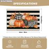 4/6pcs, Autumn Pumpkin And Maple Leaf Pattern Placemats, Black And White Stripes And Plaid Design, Suitable for Indoor/Outdoor Party Restaurant Decor,