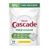 Free Clear Dishwasher Pods Lemon 19 Count Dishwasher Detergent ActionPac Grease Fighting Enzymes Chlorine Phosphate Free