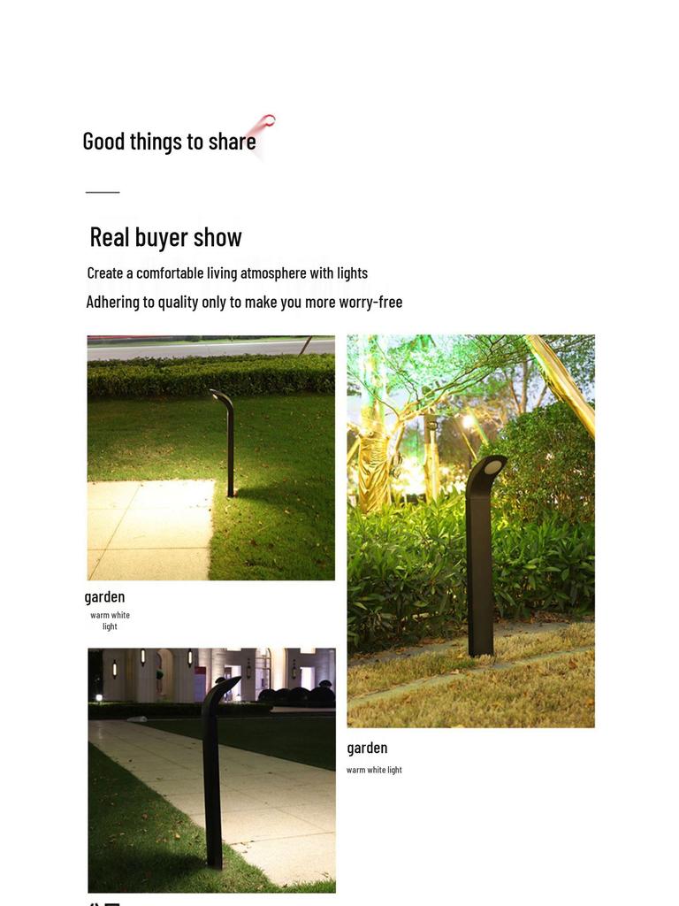 Outdoor Waterproof Solar Aluminum Lawn Lights for Gardens, Parks, and Courtyards