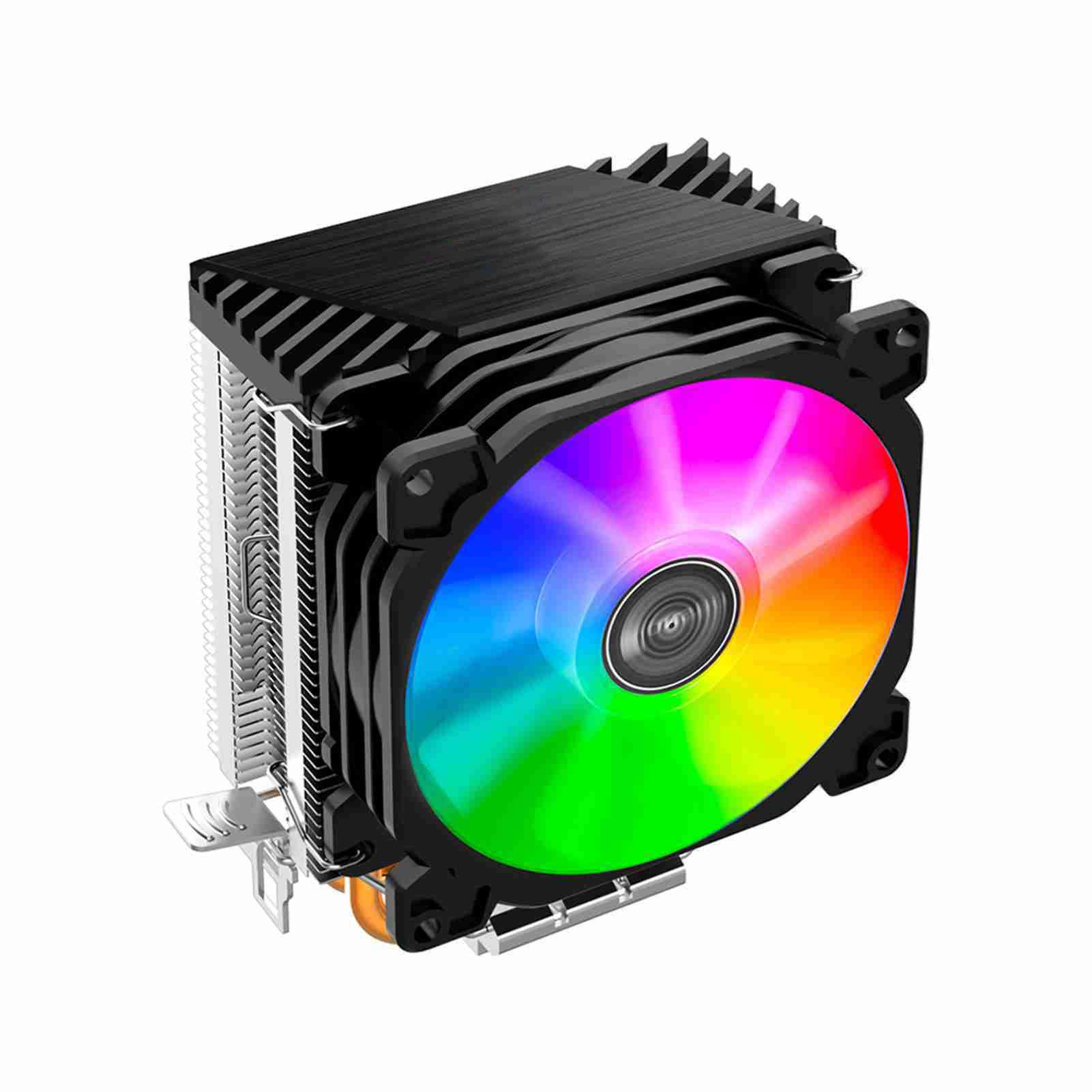 CPU Cooler Colorful Light 2000rpm With 2 Heat Pipes Removable CPU Cooling Fan