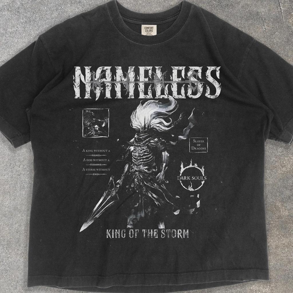 Vintage Washed Nameless King Tee, Dark Souls Limited Edition Men's T-Shirt