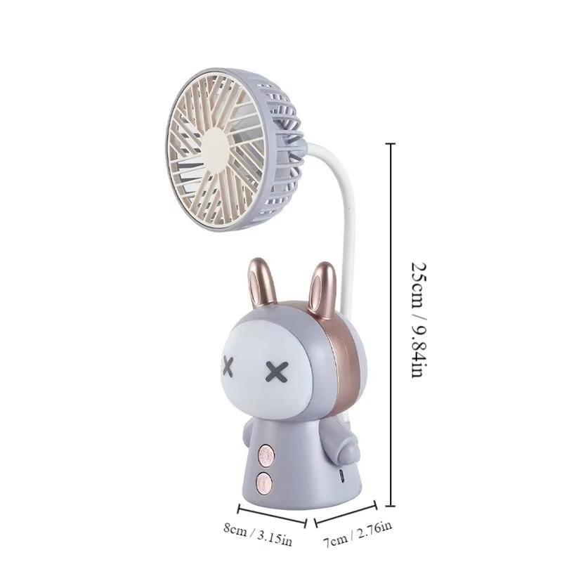 

1pc Cartoon Portable Charging Small Fan USB Charging Handheld Mini Fan Portable Handheld Mini Portable