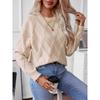 Autumn and Winter New Solid Round Neck Diamond Women's Casual Knitted Sweater 2024