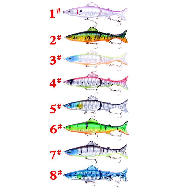 1Pcs 18g/13cm Fishing Lure 3 Segments Crank 3D Eyes Fish Shape Tackle Hook Bait