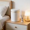 Round/Triangle Small Trash Can with Lid Non-slip Plastic Waste Bin Garbage Organizer  Car