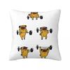 Clean And Jerks Pug Square Pillowcase Pillow Cover Polyester Cushion Zip Decorative Comfort Throw Pillow for Home Living Room