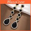 Vintage French Style Water Drop Earrings For Women With Rhinestone Detailing For Evening Wear