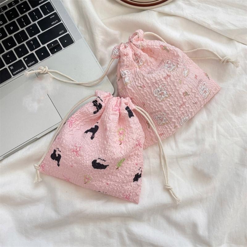 Wiederverwendbarer Polyester-Kordelzugbeutel Aufbewahrung Organisiert Für Beauty-Tools Schmuck Praktische Reise-Accessoires Beutel