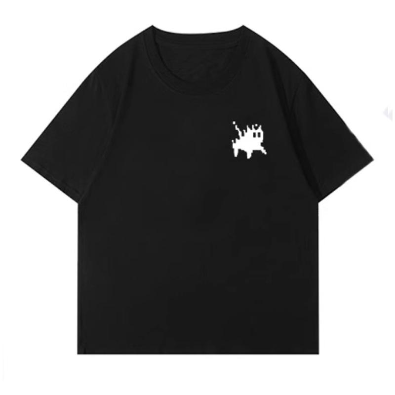 Summer new cotton couple short-sleeved T-shirt lazy style niche cat print design sense men's and women's top T-shirt