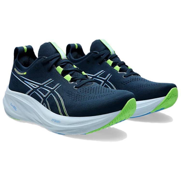 Asics Gel Nimbus 26 4E Wide French Blue Men Sneakers Electric-Lime 1011B796-400