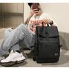 2025 New Simple Solid Color Men's Backpack Casual Travel Shoulder Bag Computer Laptop Rucksack Portable College Student Book Bag